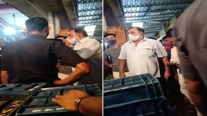APMC मार्केटमध्ये मास्क विरोधातील कारवाई दरम्यान सुरक्षा कर्मचाऱ्यांना शिवीगाळ, गुन्हा दाखल