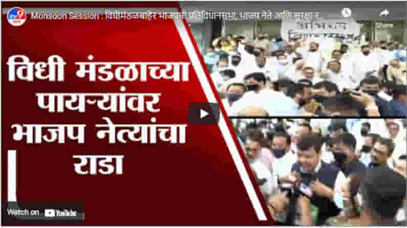 Monsoon Session : विधीमंडळबाहेर भाजपची प्रतिविधानसभा, भाजप नेते आणि सुरक्षा रक्षकांमध्ये राडा Monsoon Session : विधीमंडळबाहेर भाजपची प्रतिविधानसभा, भाजप नेते आणि सुरक्षा रक्षकांमध्ये राडा