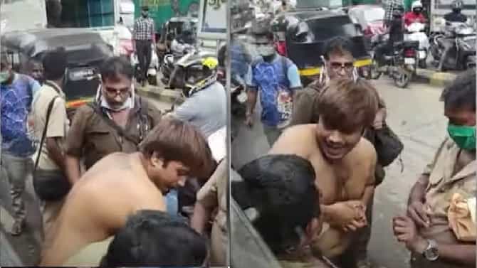 VIDEO | मोबाईलवर बोलणाऱ्या बाईकस्वाराचा बेस्टला धक्का, बस चालकालाच तरुणाची मारहाण