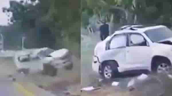 Video | वाहतुकीचे नियम मोडल्यामुळे स्कॉर्पिओचा भीषण अपघात, व्हिडीओ एकदा पाहाच