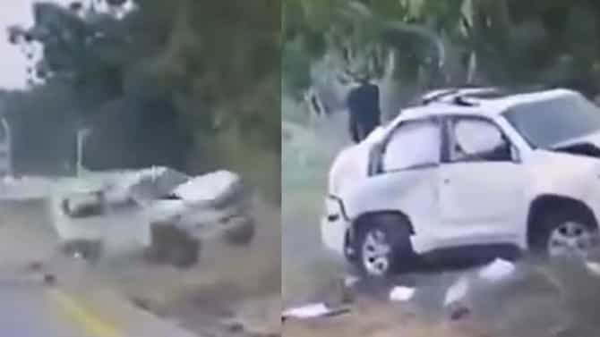 Video | वाहतुकीचे नियम मोडल्यामुळे स्कॉर्पिओचा भीषण अपघात, व्हिडीओ एकदा पाहाच