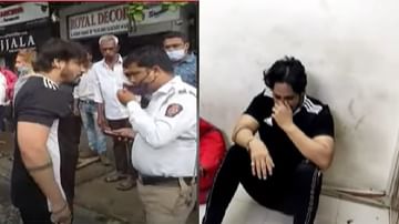VIDEO | आधी पोलिसांना म्हणाला तुला मधून चिरतो, पोलीस स्टेशनात नेताच ढसाढसा रडत माफी
