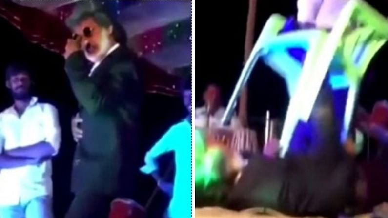 VIDEO : ...आणि अभिनेता रजनीकांत खरंच मंचावर पडले? वाचा व्हायरल व्हिडीओ मागील सत्य