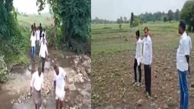 Video : किनवटमध्ये ढगफुटी सदृश्य पाऊस, बंधारे फुटले, 50 एकराहून अधिक जमीन खरडून गेली!