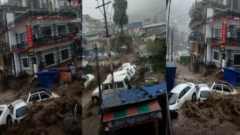 VIDEO: Himachal Pradesh flood : धर्मशाळेत ढगफुटी, प्रलयकारी पुरात अनेक वाहनं वाहून गेली