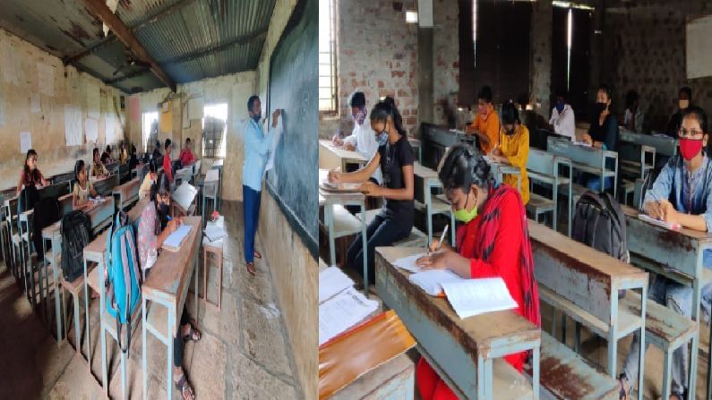 गुलाबपुष्प देऊन विद्यार्थ्यांचं स्वागत, मित्रांना भेटल्याचा आनंद, उस्मानाबादच्या ग्रामीण भागातील शाळा सुरु गुलाबपुष्प देऊन विद्यार्थ्यांचं स्वागत, मित्रांना भेटल्याचा आनंद, उस्मानाबादच्या ग्रामीण भागातील शाळा सुरु