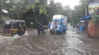 Mumbai Traffic : मुंबईत पावसाची दाणादाण, ट्रॅफिक जाम झाल्यानं ठिकठिकाणी गाड्यांच्या लांबच लांब रांगा