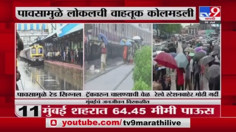 Mumbai Heavy Rain | मुसळधार पावसाचा रेल्वे-रस्ते वाहतुकीला फटका, मुंबईकरांचे हाल