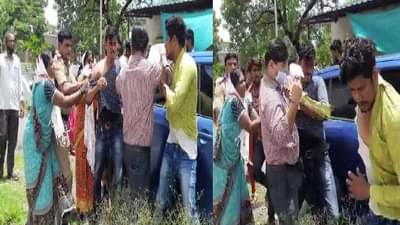 पहिल्यांदा पोलिसांचं काऊन्सिंग ऐकलं अन् बाहेर येताच एकमेकांच्या अंगावर तुटून पडले, जळगावात SP ऑफिससमोर राडा