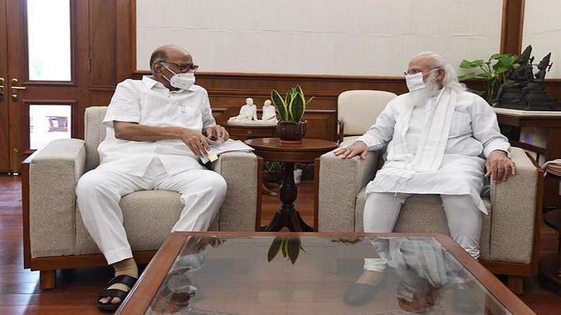शरद पवार पंतप्रधान नरेंद्र मोदींना भेटले, दोन्ही नेत्यांमध्ये तासभर खलबतं