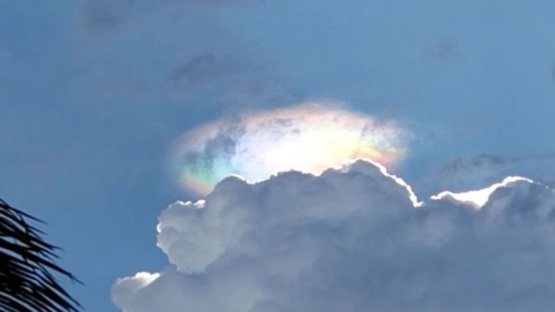 अकोला जिल्ह्यातील तेल्हारा परिसरात आज आकाशात एक सुंदर नैसर्गिक घटना घडली. आकाशात पश्चिम दिशेला ढगांमध्ये वेगवेगळ्या रंगाच्या छटा दिसल्या. 