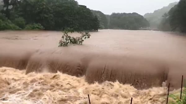 नॅशनल पार्कमधील नदीला पूर, उल्हास नदीही ओव्हर फ्लो, मुंबई भोवतीच्या नद्या तुडूंब