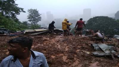 दरड कोसळून पुन्हा एक मोठी दुर्घटना, ठाण्यात पाच जणांचा मृत्यू, ढिगाऱ्याखालून दोघांचे प्राण वाचवण्यात यश