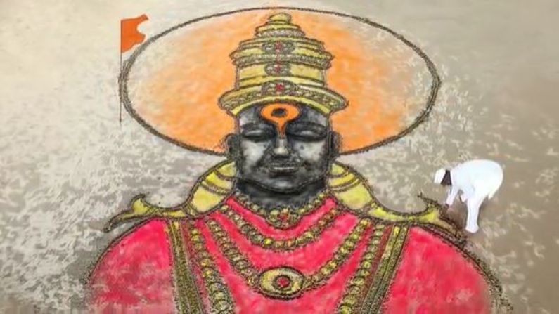 sindhudurg ashadhi ekadashi 2023 beautiful picture of lord vitthal with the  help of thread by artist Shreya Chandrakar | 'धागा धागा अखंड विणूया, विठ्ठल  विठ्ठल मुखे म्हणूया'; रंगीबेरंगी ...