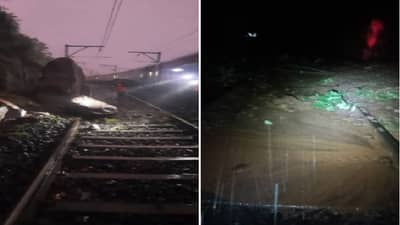 Kasara Landslide | कसारा घाटात दरड कोसळली, कोणकोणत्या ट्रेन्स रद्द? लोकल वाहतुकीवर काय परिणाम?
