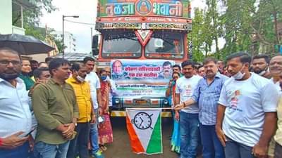 नवी मुंबईत राष्ट्रवादीकडून पूरग्रस्तांना मदतीचा हात, 80 हजार किलो खाद्य सामग्री रवाना