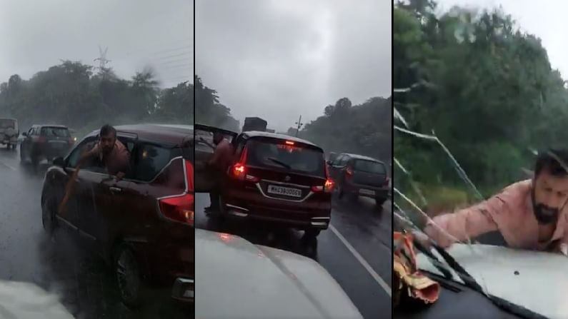 Road Rage Video | कारला कट बसल्याचा राग, वसईत बॅटने स्कॉर्पिओची काच फोडत चालकाला मारहाण