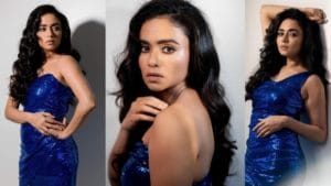 Amruta Khanvilkar : अमृता खानविलकरच्या नव्या फोटोशूटनं केला कहर, निळ्या शॉर्ट ड्रेसमध्ये दिसला कातिलाना अंदाज