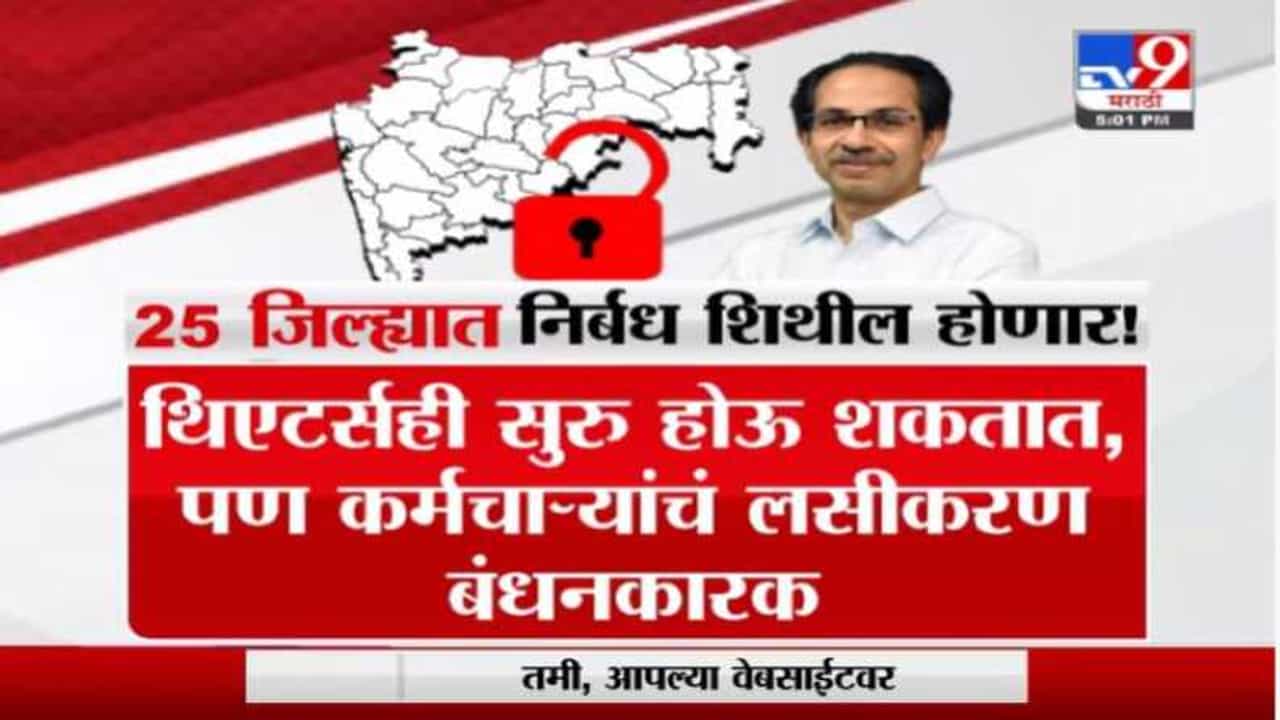 राज्यात निर्बध शिथिल होणार? 25 जिल्ह्यांना निर्बंधातून दिलासा मिळण्याची शक्यता, सूत्रांची माहिती
