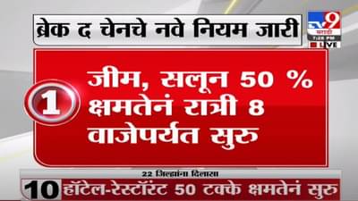 Maharashtra Unlock | महाराष्ट्रात ‘ब्रेक दे चेन’ची नवी नियमावली जारी; काय सुरु ? काय बंद ?