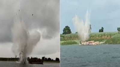 Video : अवैध वाळू उपसा करणाऱ्या बोटी स्फोटकांनी उडवल्या, उजनी धरण पाणलोट क्षेत्रात मोठी कारवाई