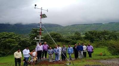 शिवनेरीच्या साक्षीनं, जुन्नरच्या निमगिरीत स्वंयचलित हवामान केंद्राची उभारणी,शेतकऱ्यांना एका क्लिकवर अचूक माहिती मिळणार