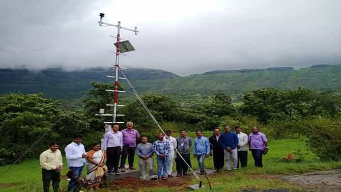 शिवनेरीच्या साक्षीनं, जुन्नरच्या निमगिरीत स्वंयचलित हवामान केंद्राची उभारणी,शेतकऱ्यांना एका क्लिकवर अचूक माहिती मिळणार
