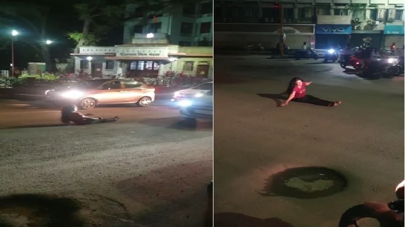VIDEO | पुण्यात मद्यधुंद तरुणीचा धिंगाणा, टिळक रोडवर झोपून गाड्या अडवण्याचा प्रयत्न