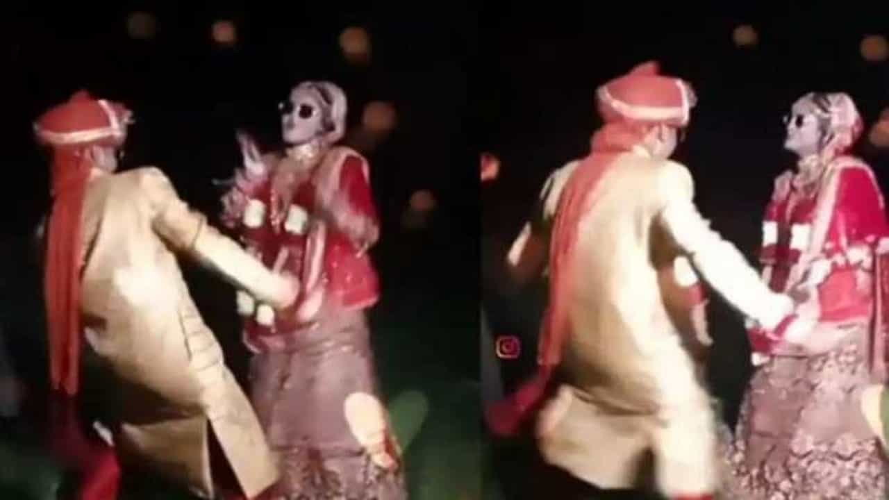 VIDEO | एक बार चेहरा हटा दें शराबी गाण्यावर नवरा-नवरीचा भन्नाट डान्स, वऱ्हाडी हसून बेजार