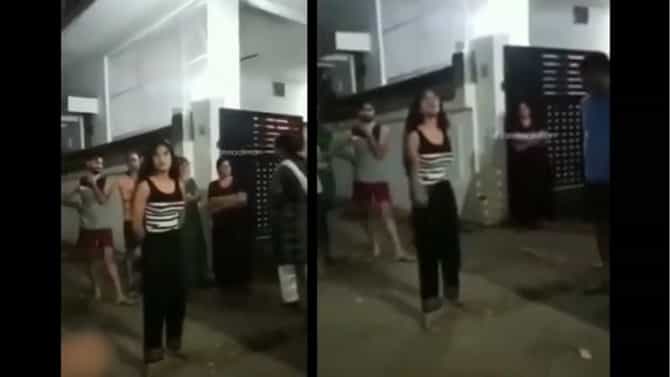 Video | घराच्या गेटला काळा रंग का दिला ? लखनऊच्या त्या तरुणीचे शेजाऱ्यांसोबत भांडण, नवा व्हिडीओ व्हायरल