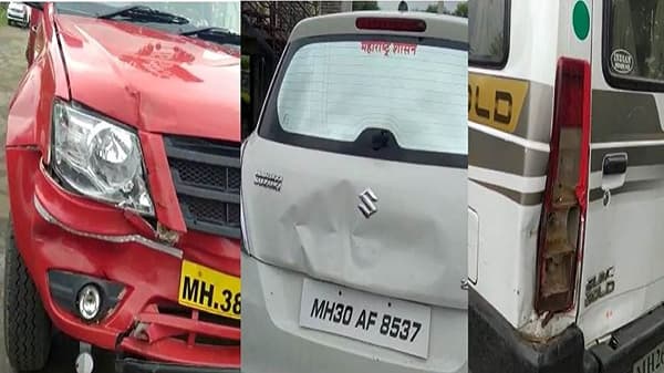 Breaking : राज्यपाल भगतसिंह कोश्यारी यांच्या ताफ्यातील 3 गाड्यांचा अपघात