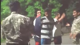 Video | रस्ता बंद असल्यामुळे पाईपलाईनवरून जाण्याचा प्रयत्न अंगलट, थेट 10 फूट खोल नाल्यात कोसळला