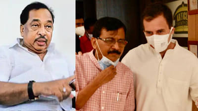 राहुल गांधी ज्यांच्या खांद्यावर हात ठेवतात तो पक्ष रसातळाला जातो; राणेंचा राऊतांना टोला