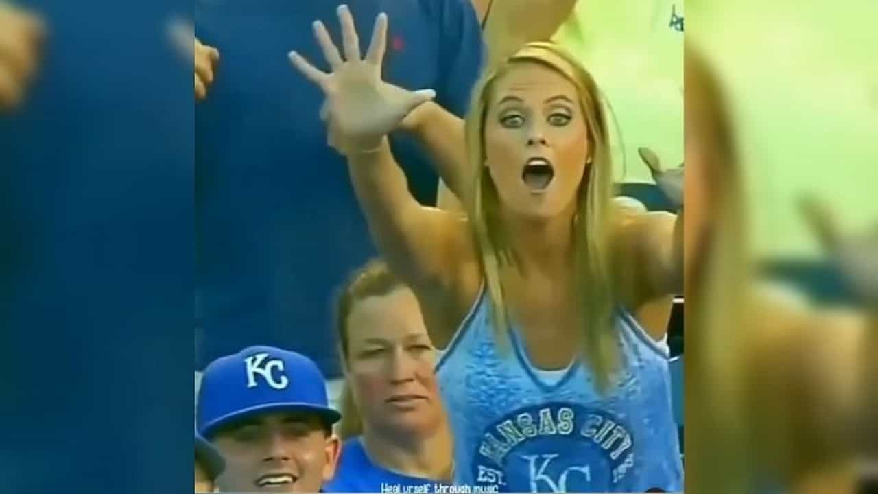 Video | स्टेडियममध्ये मॅच बघत होती तरूणी, कॅच पकडायला गेली आणि... पाहा व्हिडीओ