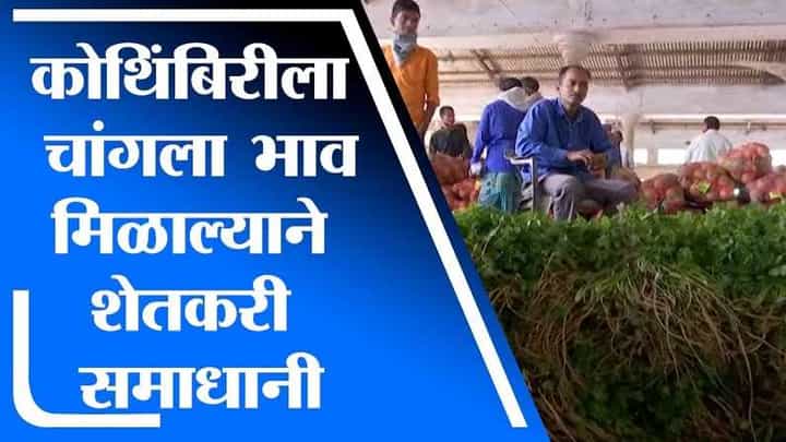 नाशिकमध्ये कोथिंबीरीनं गाठलं शतक, दुसऱ्या भाजीपाल्याची घसरण, शेतकऱ्यांच्या संमिश्र भावना नाशिकमध्ये कोथिंबीरीनं गाठलं शतक, दुसऱ्या भाजीपाल्याची घसरण, शेतकऱ्यांच्या संमिश्र भावना
