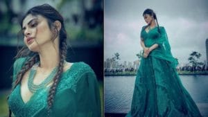 Mouni Roy : हिरवा लेहेंगा आणि दिलकश अंदाज, मौनी रॉयचा पारंपारिक अवतार पाहिलात?