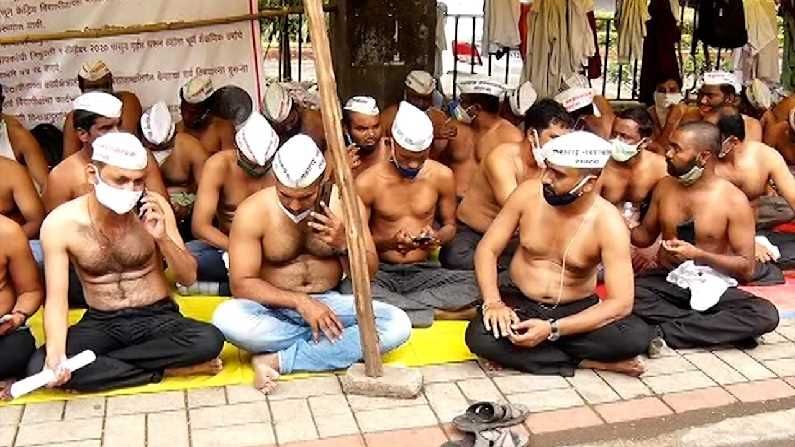 प्राध्यापक भरतीवरील बंदी उठवा!, पुण्यात प्राध्यापकांचं 28 व्या दिवशी अर्धनग्न आंदोलन, सरकारची भूमिका काय?