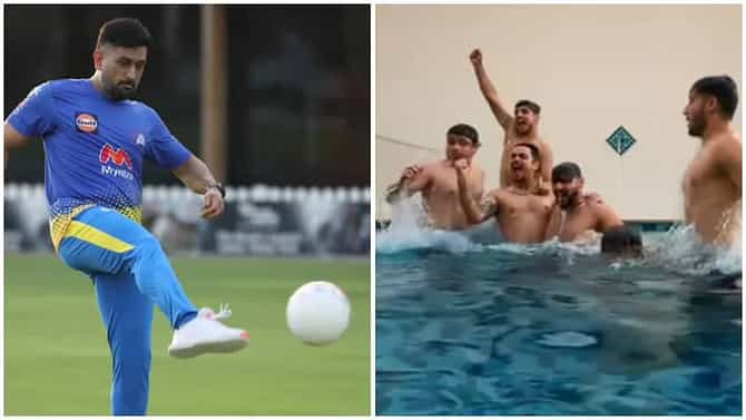 IPL 2021: UAE मध्ये मुंबई आणि चेन्नई संघाची धमाल, कोणी खेळतंय फुटबॉल तर कोणी वॉलीबॉल, पाहा VIDEO