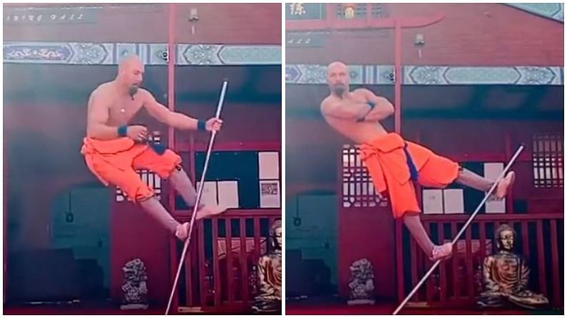 Video |पिळदार देह, मनात दृढनिश्चय, पठ्ठ्याने कोणत्याही आधाराविना रॉडवर साधलं बॅलेन्स Video |पिळदार देह, मनात दृढनिश्चय, पठ्ठ्याने कोणत्याही आधाराविना रॉडवर साधलं बॅलेन्स
