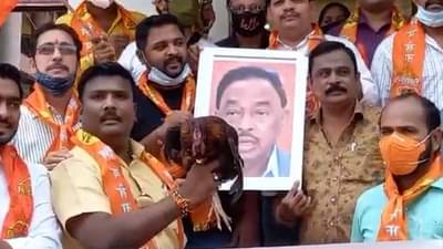 राणेंच्या नावाचा मेंटल हॉस्पिटलमध्ये काढला केस पेपर; भाजप कार्यालयावर दगडफेक; भाजप कार्यकर्तेही काठ्या-दंडुके घेऊन रस्त्यावर