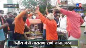 Nagpur | केंद्रीय मंत्री नारायण राणे यांना अटक, नागपुरात शिवसेना कार्यकर्त्यांकडून जल्लोष