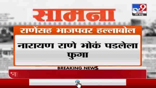 Saamana | नारायण राणे भोकं पडलेला फुगा, सामनातून राणेंसह भाजपवर हल्लाबोल