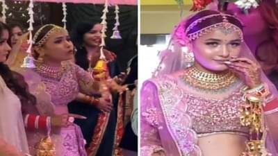 Video | आवडीच्या गाण्यासाठी नवरी रुसली, म्हणते मंडपात येणारच नाही, नातेवाईकांची धावपळ