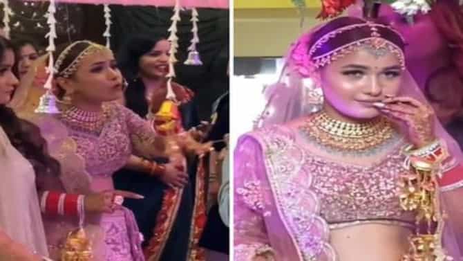 Video | आवडीच्या गाण्यासाठी नवरी रुसली, म्हणते मंडपात येणारच नाही, नातेवाईकांची धावपळ