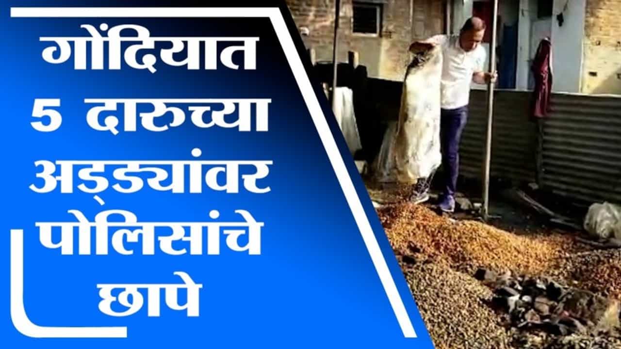 Gondia | गोंदियात 5 दारुच्या अड्ड्यांवर पोलिसांचे छापे, लाखोंचा मुद्देमाल जप्त