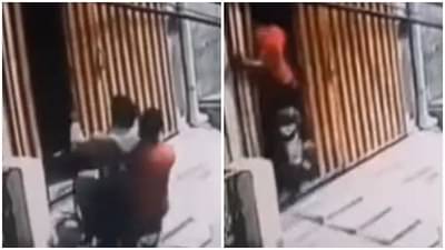 Video | भरधाव वेगात आल्याने अपघात, दुचाकी घुसली थेट घरात, मजेदार व्हिडीओ व्हायरल