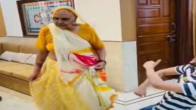 VIDEO: शाहरुख-दीपिकाला टक्कर, आज्जीबाईंचा लुंगी डान्स, लुंगी डान्स, एकदम स्टेज तोड परफॉर्मन्स