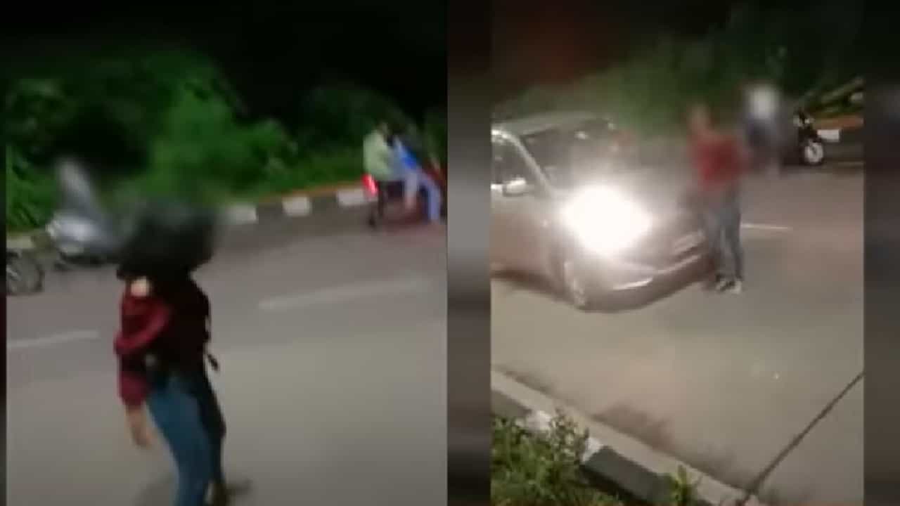 VIDEO | अंबरनाथमध्ये भररस्त्यात मद्यधुंद तरुणीचा धिंगाणा, पादचाऱ्यांना शिवीगाळ