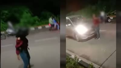 VIDEO | अंबरनाथमध्ये भररस्त्यात मद्यधुंद तरुणीचा धिंगाणा, पादचाऱ्यांना शिवीगाळ