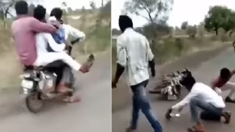Video | चार मित्रांची बाईकवर सफर, पण मध्येच साप आला अन् भलतंच घडलं, पाहा व्हिडीओ